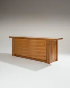 Discount Pamono Large Elm Sideboard by Luigi Gorgoni for Roche Bobois, 1980s