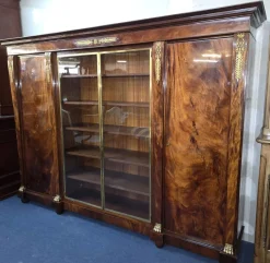 Best Pamono Large Empire Style Mahogany Bookcase, 1930s