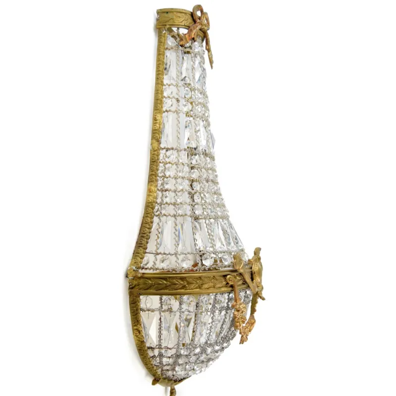 Pamono Large Empire-Style Wall Sconces, 1970s, Set of 2> Wall Lights & Sconces