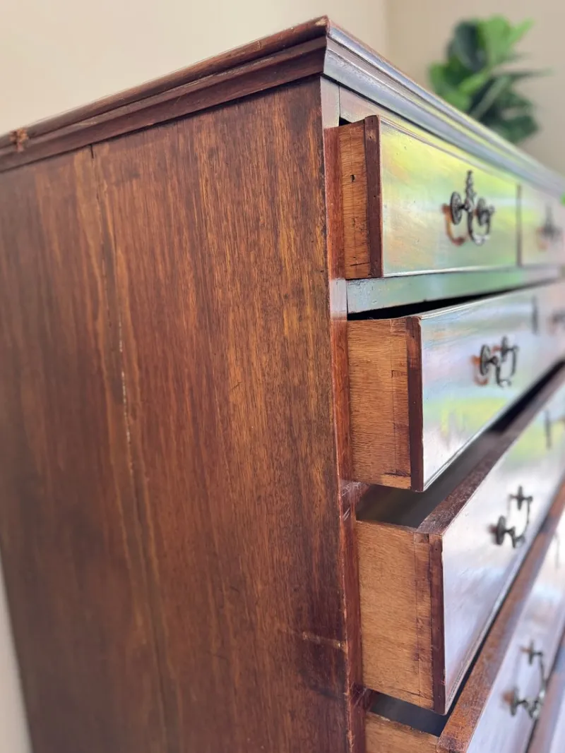 Pamono Large English George III Georgian Chest of Drawers in Wood