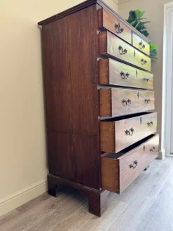 Pamono Large English George III Georgian Chest of Drawers in Wood