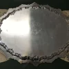 Outlet Pamono Large English Silver Metal Tray, 1930s