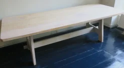 Clearance Pamono Large Farmhouse Dining Table in Limed Oak, 1940s-1950s