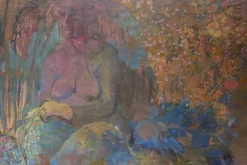 Pamono Large Female Nude in a Surrealist Landscape, Oil on Canvas><noscript><img width=