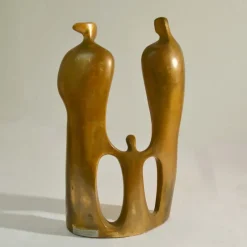 New Pamono Large Figurative Bronze Sculpture of Family by Maria Guergova, 1985