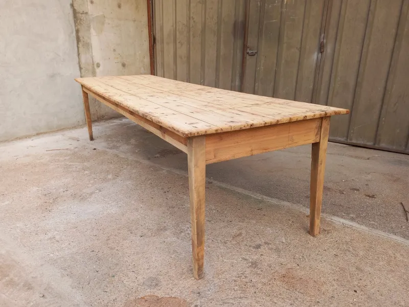 Pamono Large Fir Farm Table, 1940s> Dining Tables & Sets