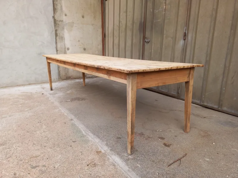 Pamono Large Fir Farm Table, 1940s> Dining Tables & Sets
