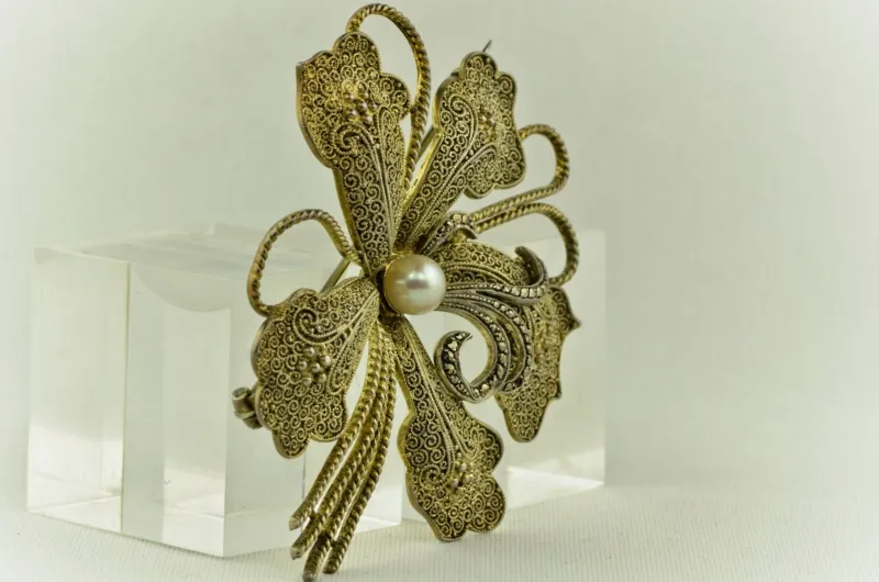 Clearance Pamono Large Flower Brooch by Theodor Fahrner, Germany, 1935