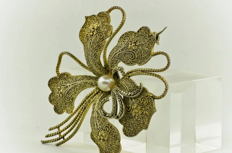 Clearance Pamono Large Flower Brooch by Theodor Fahrner, Germany, 1935