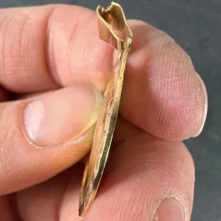 Pamono Large French 18 Karat Yellow Gold Virgin Mary Charm Pendant Medal, 1960s><noscript><img width=
