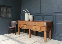 New Pamono Large French Art Deco Butcher's Block Table, 1920s
