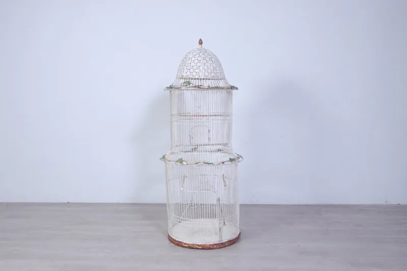 Pamono Large French Art Deco Iron Cage> Garden Accessories