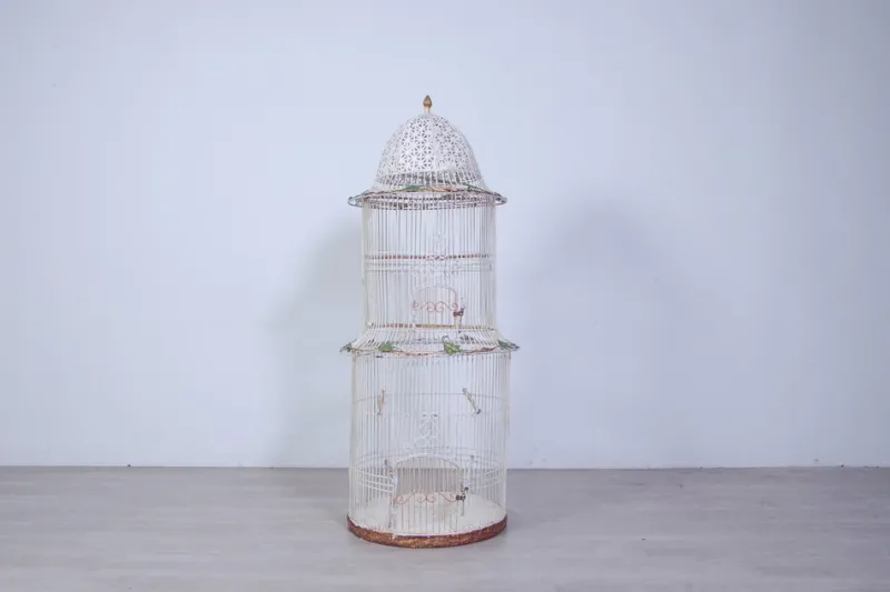 Pamono Large French Art Deco Iron Cage> Garden Accessories