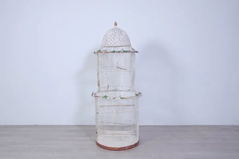 Pamono Large French Art Deco Iron Cage> Garden Accessories