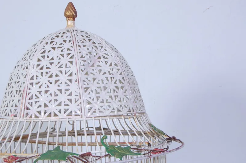 Pamono Large French Art Deco Iron Cage> Garden Accessories