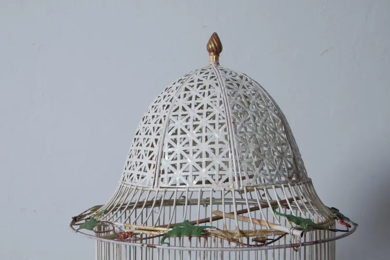 Pamono Large French Art Deco Iron Cage> Garden Accessories