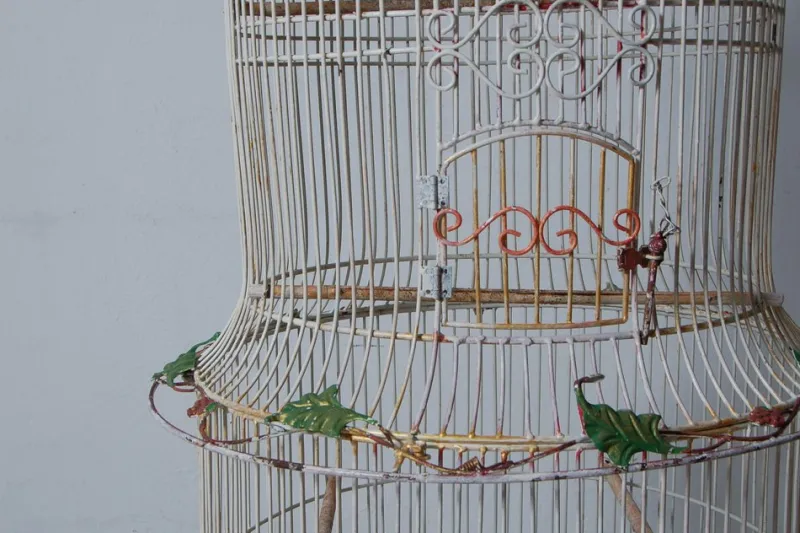 Pamono Large French Art Deco Iron Cage> Garden Accessories