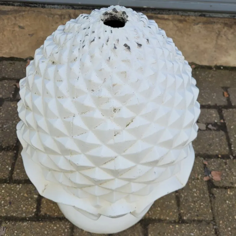 Clearance Pamono Large French Cast Iron Pine Cone Garden Ornament