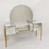 Best Pamono Large French Coiffeuse Glass Dressing Table for Ledies, 1950s