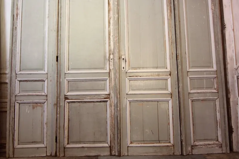 Hot Pamono Large French Double Door, 1890s, Set of 4