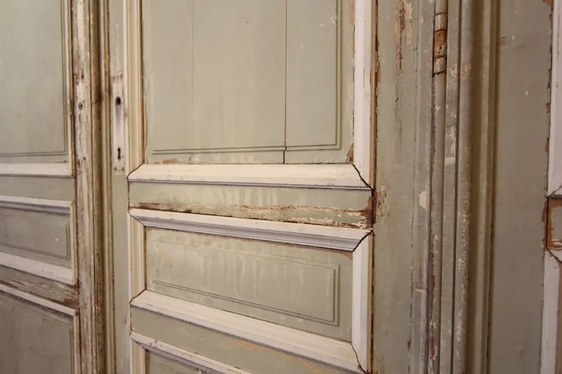 Hot Pamono Large French Double Door, 1890s, Set of 4