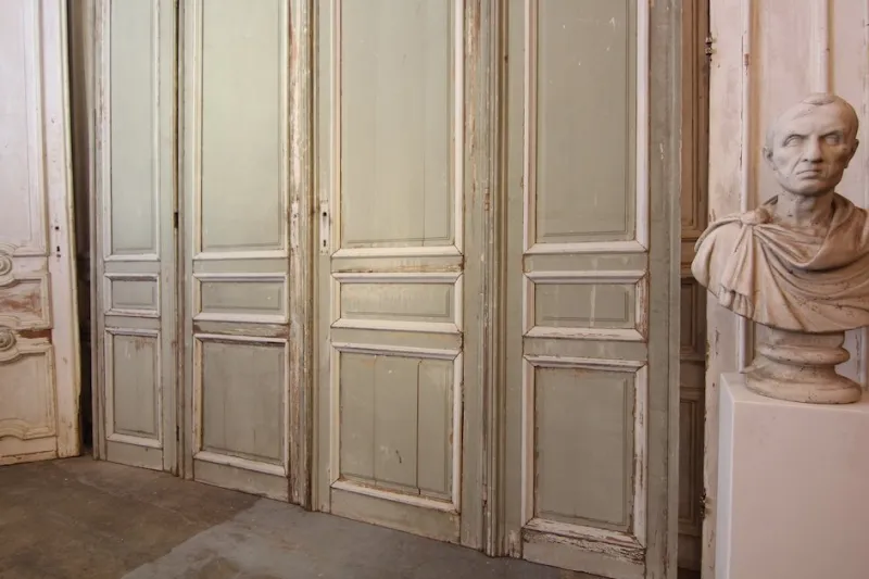 Hot Pamono Large French Double Door, 1890s, Set of 4