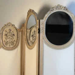 Pamono Large French Four-Fold Mirrored Dressing Screen, 1920s><noscript><img width=