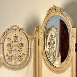 Pamono Large French Four-Fold Mirrored Dressing Screen, 1920s><noscript><img width=
