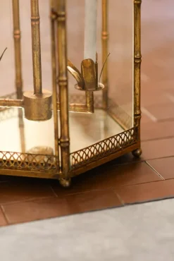 Online Pamono Large French Lantern in Golden Metal, 1970s