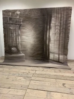 Discount Pamono Large French Photographer's Backdrop of Interior Scene, 1900s