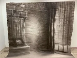 Discount Pamono Large French Photographer's Backdrop of Interior Scene, 1900s