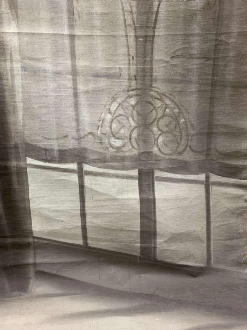 Discount Pamono Large French Photographer's Backdrop of Interior Scene, 1900s