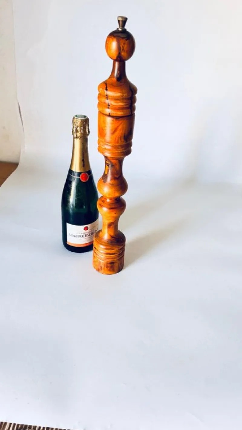 Clearance Pamono Large French Provincial Olive Wood Pepper Mill, 1960s