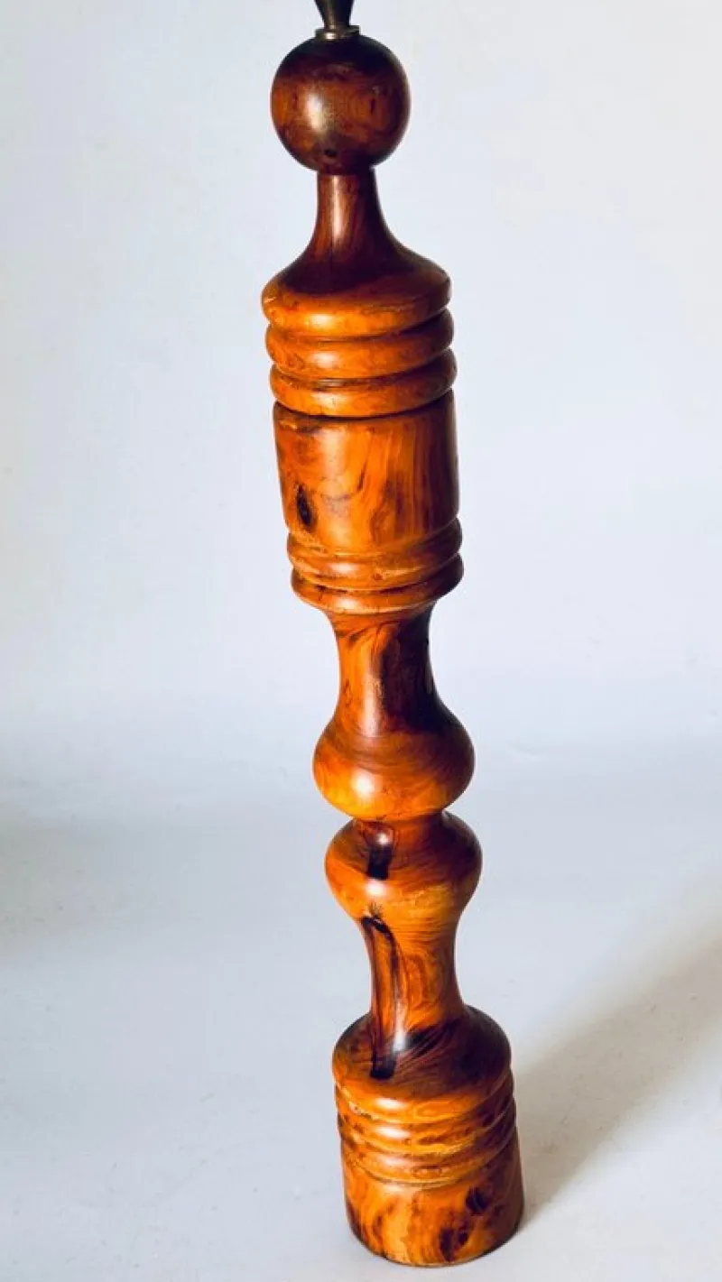 Clearance Pamono Large French Provincial Olive Wood Pepper Mill, 1960s
