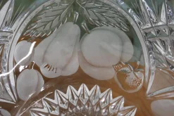 Pamono Large French Tazza Etched Cristal Pedestal Fruit Dish, 1960s><noscript><img width=