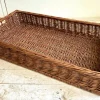 Pamono Large French Wicker Bakery Basket, 1950s> Trunks Crates & Baskets