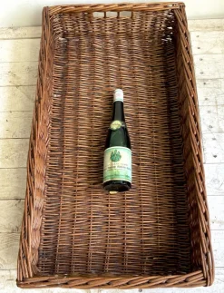 Pamono Large French Wicker Bakery Basket, 1950s><noscript><img width=