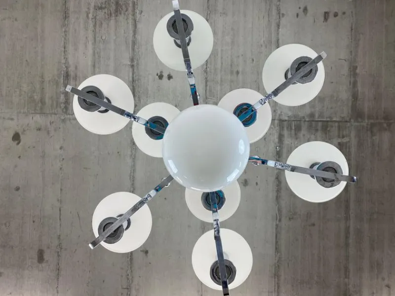 Pamono Large Functionalist Bauhaus Chandelier, 1930s> Ceiling Lights