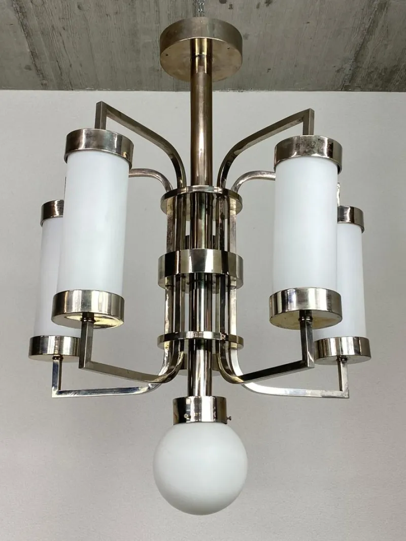 Hot Pamono Large Functionalist Chandelier, 1920s