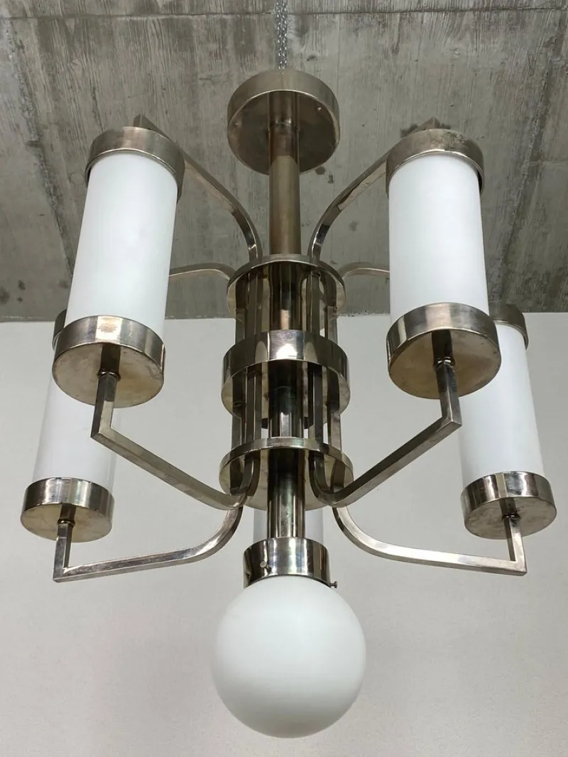 Hot Pamono Large Functionalist Chandelier, 1920s