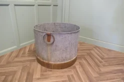 Pamono Large Galvanised Steel and Iron Cauldron><noscript><img width=