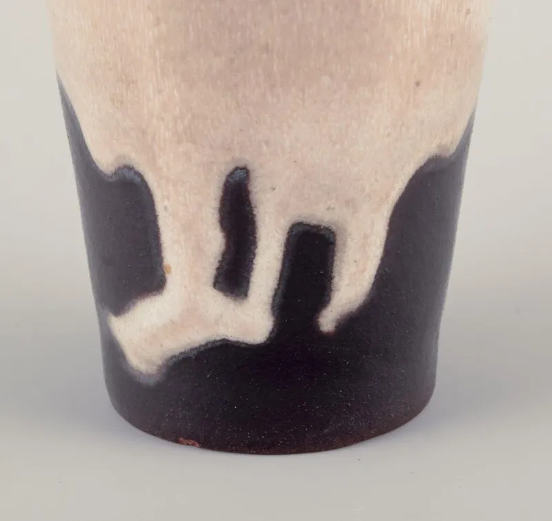 Best Pamono Large German Ceramic Vase with Floating Glaze, 1980s