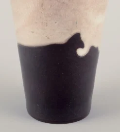 Best Pamono Large German Ceramic Vase with Floating Glaze, 1980s