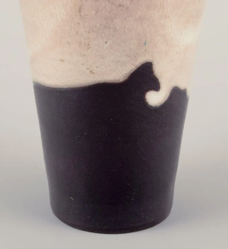 Best Pamono Large German Ceramic Vase with Floating Glaze, 1980s