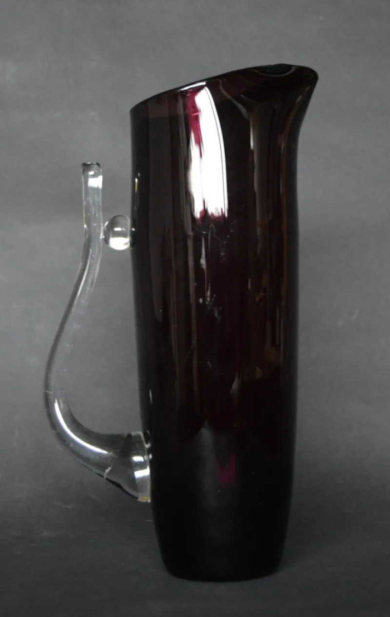 Pamono Large Glass Carafe attributed to Wszewłod Sarnecki, Poland, 1980s> Glassware