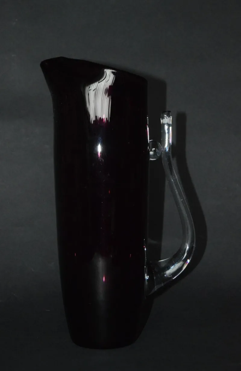 Pamono Large Glass Carafe attributed to Wszewłod Sarnecki, Poland, 1980s> Glassware