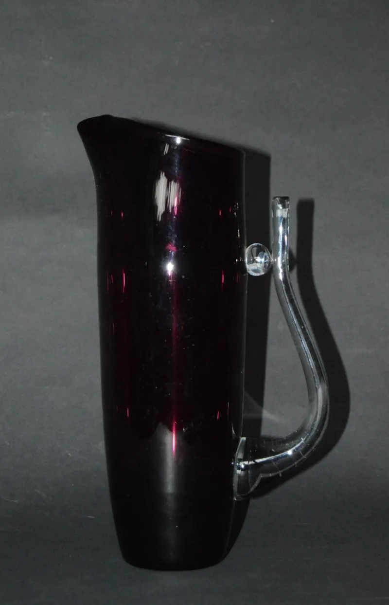Pamono Large Glass Carafe attributed to Wszewłod Sarnecki, Poland, 1980s> Glassware