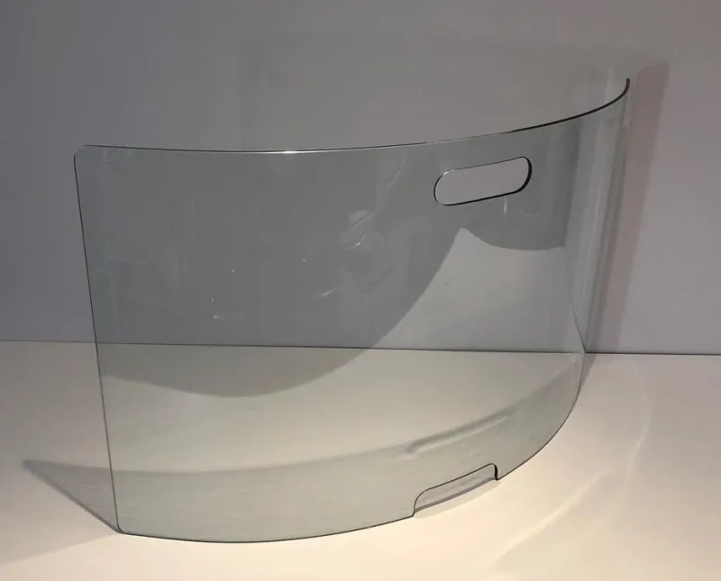 Pamono Large Glass Design Fireplace Screen, France, 1980s> Fireplaces And Mantels
