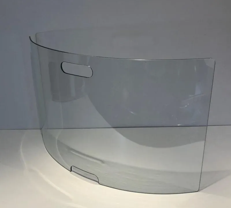 Pamono Large Glass Design Fireplace Screen, France, 1980s> Fireplaces And Mantels