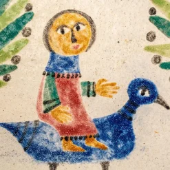 Pamono Large Glazed Ceramic Plaque by Marie-Henriette Bataille, 1960s><noscript><img width=